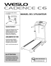 Weslo Cadence C6 Treadmill French Manual
