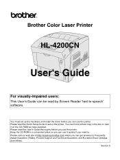 Brother International 4200CN Users Manual - English