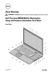 Dell M6500 Setup and Features Information Tech Sheet