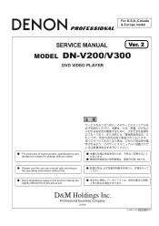 Denon DN-V300 Service Manual