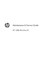HP 100B Maintenance & Service Guide HP 100B All-in-One