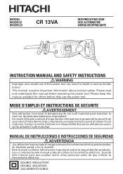 Hitachi CR13VA Instruction Manual