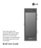 LG BL40G User Guide