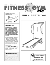 ProForm Fitness Gym E16 Italian Manual