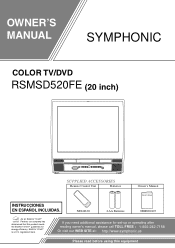 Symphonic RSMSD520FE Owner's Manual