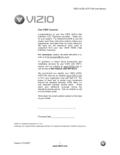 Vizio VX32L User Manual
