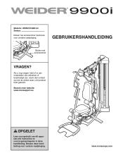 Weider 9900i Dutch Manual