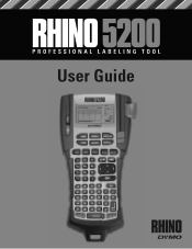 Dymo Rhino 5200 Industrial Label Printer User Guide