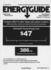 GE FCM22DHWW Energy Guide