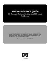 HP dx6100 HP Business Desktop dx6100 Series Personal Computers Service Reference Guide, 3rd Edition