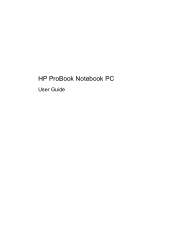 HP ProBook 4525s HP ProBook Notebook PC User Guide - Windows XP