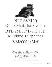 NEC DTL-12D-1 User Guide