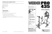 Weider Pro 435 Instruction Manual