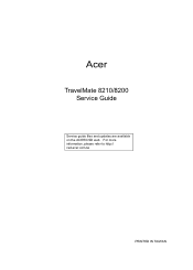 Acer 8210 6632 TravelMate 8210 Service Guide