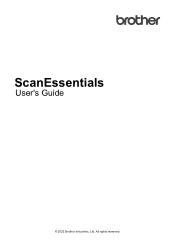 Brother International ADS-3100 Brother ScanEssentials Users Guide
