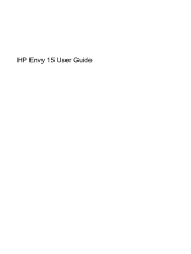 HP Envy 15-1000 HP Envy 15 User Guide - Windows 7
