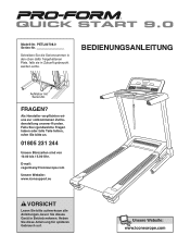 ProForm Quick Start 9.0 Treadmill German Manual