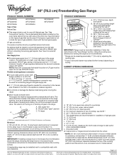 Whirlpool WFG745H0FH Dimension Guide