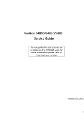 Acer Veriton S480G Service Guide