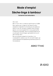 Asko T744C User manual 8092824 Asko T744C FR