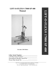 HP 9000 rp7440 LIFT-O-FLEX® 17000 SP 400 Manual