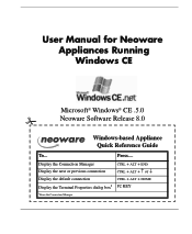 HP Neoware e90 User Manual for Neoware Appliances Running Windows CE