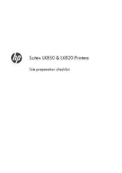 HP Scitex LX850 HP Scitex LX850 & LX820 Printers: Site Preparation Checklist - English