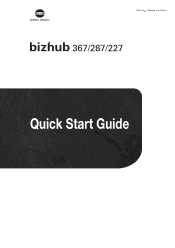 Konica Minolta bizhub 227 bizhub 287/227 Quick Start Guide