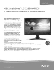NEC LCD2490WUXI2-BK MultiSync LCD2490WUXi2-BK : color brochure