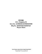 Ryobi ACRM008 Parts Diagram