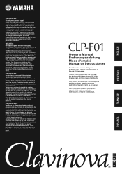 Yamaha CLP-F01 Owner's Manual