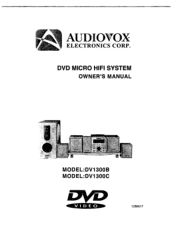 Audiovox DV1300B Owners Manual