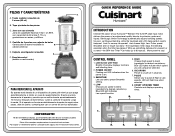 Cuisinart CBT-1500P1 Quick Reference