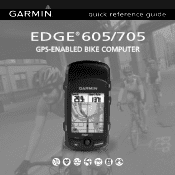Garmin Edge 705 Quick reference guide