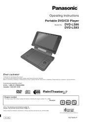 Panasonic DVD LS83 Portable Dvd Player