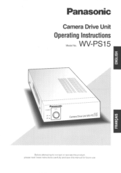 Panasonic WVPS15 WVPS15 User Guide