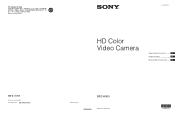 Sony BRCH900 Product Manual (BRC-H900 Operating Manual)
