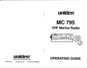 Uniden MC795 English Owners Manual