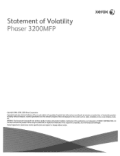 Xerox 3200MFPN Statement of Volatility