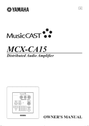 Yamaha MCX-CA15 MCX-CA15 Owners Manual