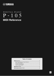 Yamaha P-105 Midi Reference