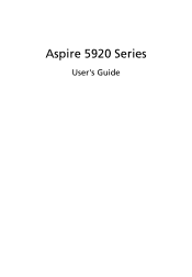 Acer 5920 6423 Aspire 5920/5920G User's Guide EN
