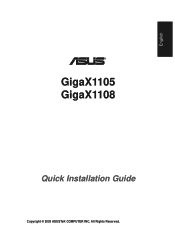 Asus GIGAX1105 Quick Installation Guide