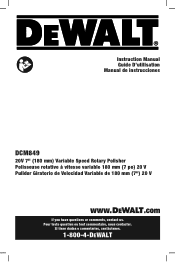 Dewalt DCM849B Instruction Manual