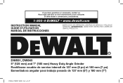 Dewalt DW831 Instruction Manual