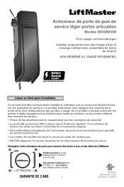 LiftMaster DDO8900W Owners Manual - French