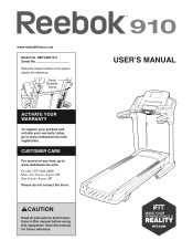 Reebok 910 Treadmill English Manual