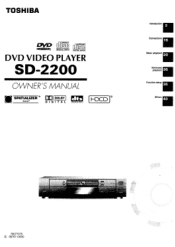 Toshiba SD-2200U Owners Manual