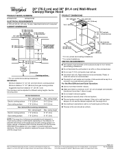 Whirlpool WVW57UC6F Dimension Guide