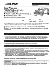 Alpine PSS-23WRA Owners Manual